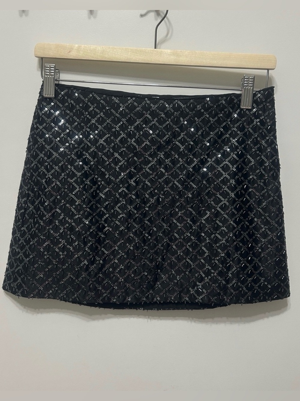 H&M Black Glitter Sequin Skirt Sparkle Short Skirt Festival Party Concert Y2K